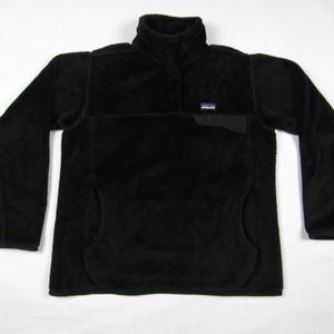 Patagonia Womens Large Black Retool Snap-t Fleece